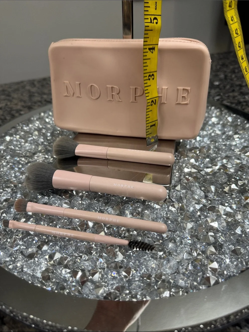 Morphe Blush Pink Brush Set with Zip Pouch